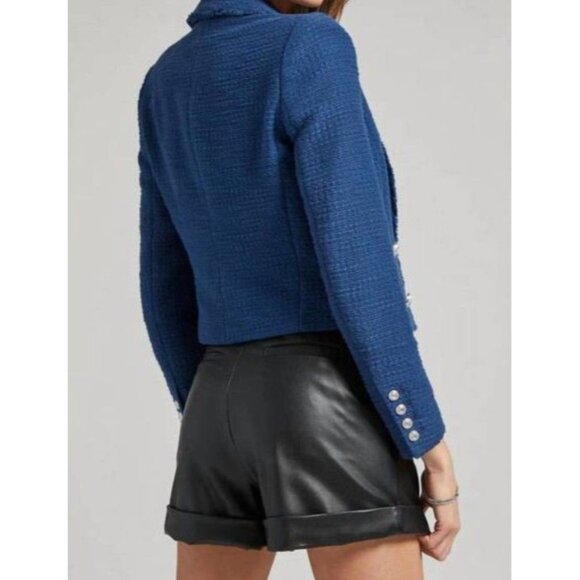 NWT GENERATION LOVE veronica tweed jacket in Oxford Navy Size XS Lined - Picture 3 of 9